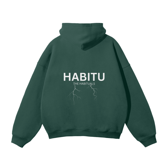 The Habituals Lightning Oversized Hoodie - Eden Green