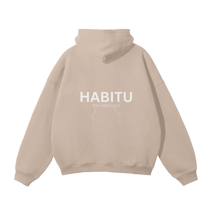 The Habituals Lightning Oversized Hoodie - Gray Apricot