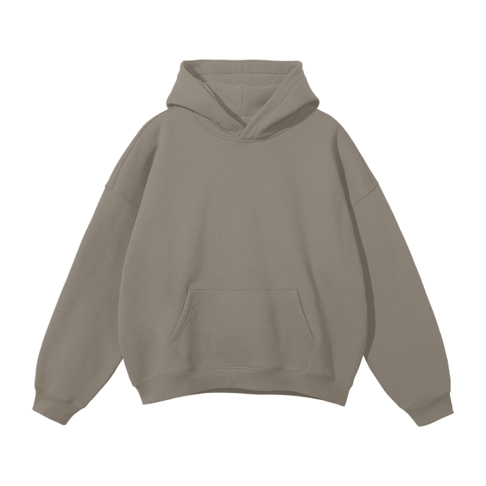 The Habituals Lightning Oversized Hoodie - Gray Coffee