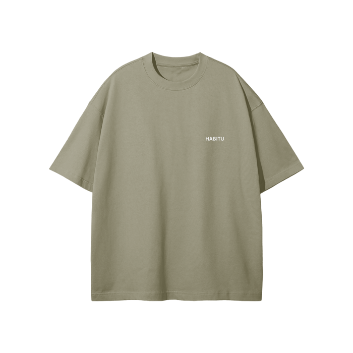 The Habituals Lightning Oversized T-Shirt - Gray Coffee